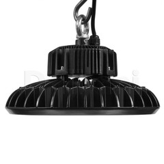 UFO High Bay Commercial Light Fixture 100W Black Aluminum OSRAM .9 PF 6000K