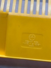 vintage Gustavsberg plastic stacking desk paper trays orange yellow MCM Sweden