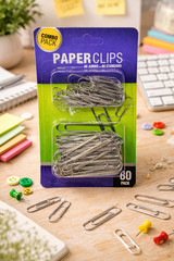 Allary Assorted Paper Clip Set – 80 Count (Jumbo & Standard)