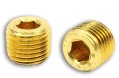 (5 Pack) Brass 3/8″ Pipe Plugs Countersunk Male NPT-USA