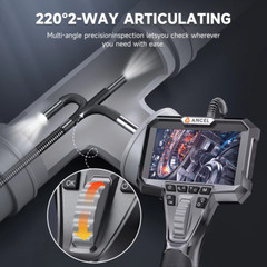 5FT 6.2MM Snake Borescope Articulating Endoscope Camera 6 LED Light Inspection