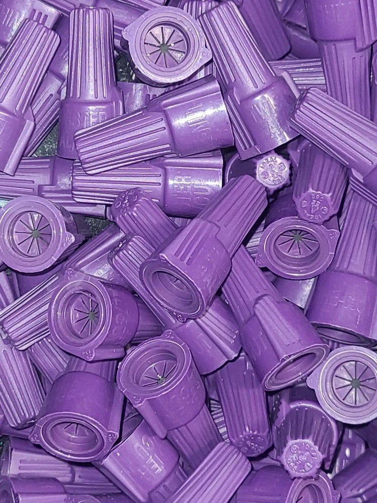 Ideal Twisters Al/Cu Wing Nut Wire Connectors Aluminum to Copper 50pc 65 Purple