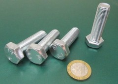 Tap Bolt, FT, 8.8 Zinc Plated Metric, M12 x 1.25 x 40 mm Length, 10 Pcs