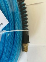 Coilhose Pneumatics PFE40504T FLEXEEL 1/4 x 50′ Hose 1/4″ MPT Fittings Blue