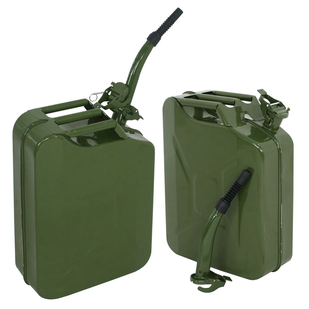 2x Jerry Can oil Tank Steel 5Gallon 20L Army Backup Military Green