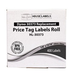 DYMO Compatible LW 30373 Pricetag Labels (Rat Tail Style) – (55) Rolls of 400