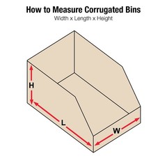 Aviditi Corrugated Cardboard Storage Bins, 4″x 9″x 4 1/2″, Kraft, Pack of 50,…
