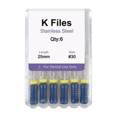 Dental Endo Root Canal File K-files 25mm Stainless Steel #6#8#10#15-45 Hand File