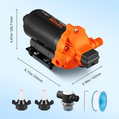 VEVOR 110V Water Pressure Diaphragm Pump Self-Priming Pump 45 PSI 3.3GPM Boat RV