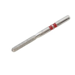 Zirconia Cutting Burs Diamond FG Z881/014F Round End Cylinder Fine Grit Red