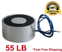 55 LB Electric Lift Magnet Electromagnet Solenoid Holding 40mm