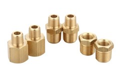 Brass Bushing Nipple, Reducing Nipple, Reducer Adapter, 1/4 Inch NPT x 3/8 In…