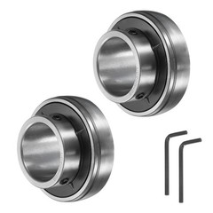 2pcs Ball Bearing Insert, Chrome Steel Gcr15 UC209-28 Bore 1 3/4″ Set Screws