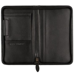 Day-Timer Armorhide Leather Zippered Planner Cover, Black, 3.5″x6.5″