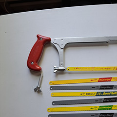 Starrett #151 8″, 10″ & 12″ Open Grip Adjustable Hacksaw Frame With 7 New Blades