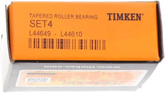 Timken SET4 L44649/L44610 Tapered Roller Bearing Cone and Cup Set, Steel, Inch,