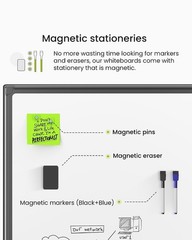 36 X 24 inches Magnetic Dry Erase Board with Aluminum Frame, Whiteboard