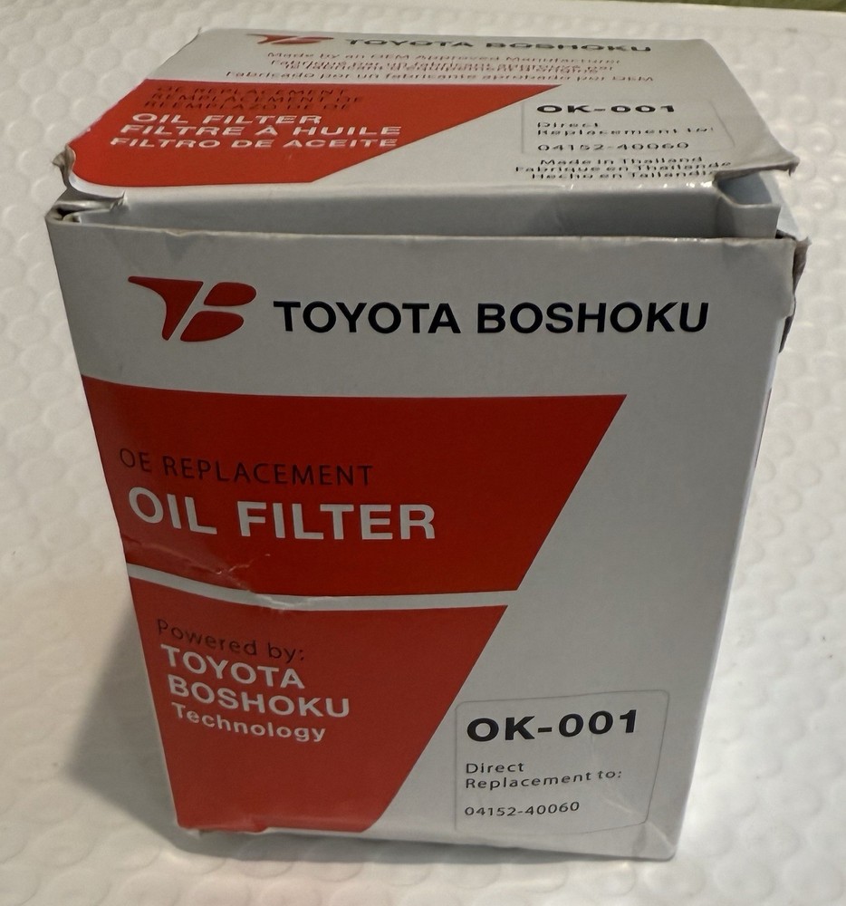 Toyota Boshoku (TB) Oil Filter, Engineered as Direct Replacement of 04152-40060