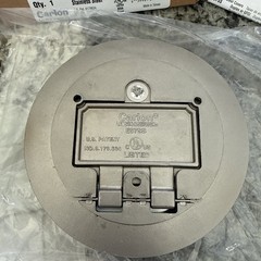 NEW Carlon E97SS Duplex/GFCI Round Floor Box Cover Kit, Stainless Steel