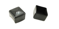 2 Pack Square Black Vinyl Caps 1-1/2″ x 1-1/2″- 1″ Tall SVC-1.5-1