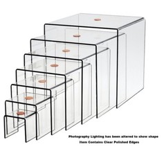 T’z Tagz Any 4-Inch-Deep Clear Acrylic Riser Display Stand New 2 Pack Variation