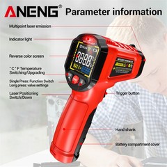 Infrared Thermometer LCD Digital Non-contact IR Temperature Gun Temp Meter