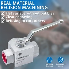 3/8″ NPT 3 Way Ball Valve 4568PSI KHB Hydraulic Industrial Fluid Control 3 Pack