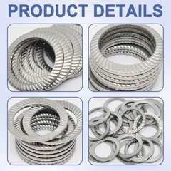 20 PCS M12 Double Side Lock Conical Washer 304 Stainless 12x18x1.1mm Thick Nut