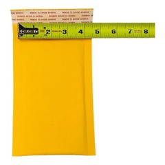50 Count #000 Kraft Bubble Mailers Small Part Mailer 7″ x 4″ Inner Dimension