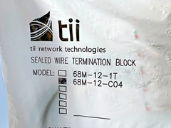 Lot of 2 TII Network Technologies 68M-12-CO4 Sealed Wire Termination Block