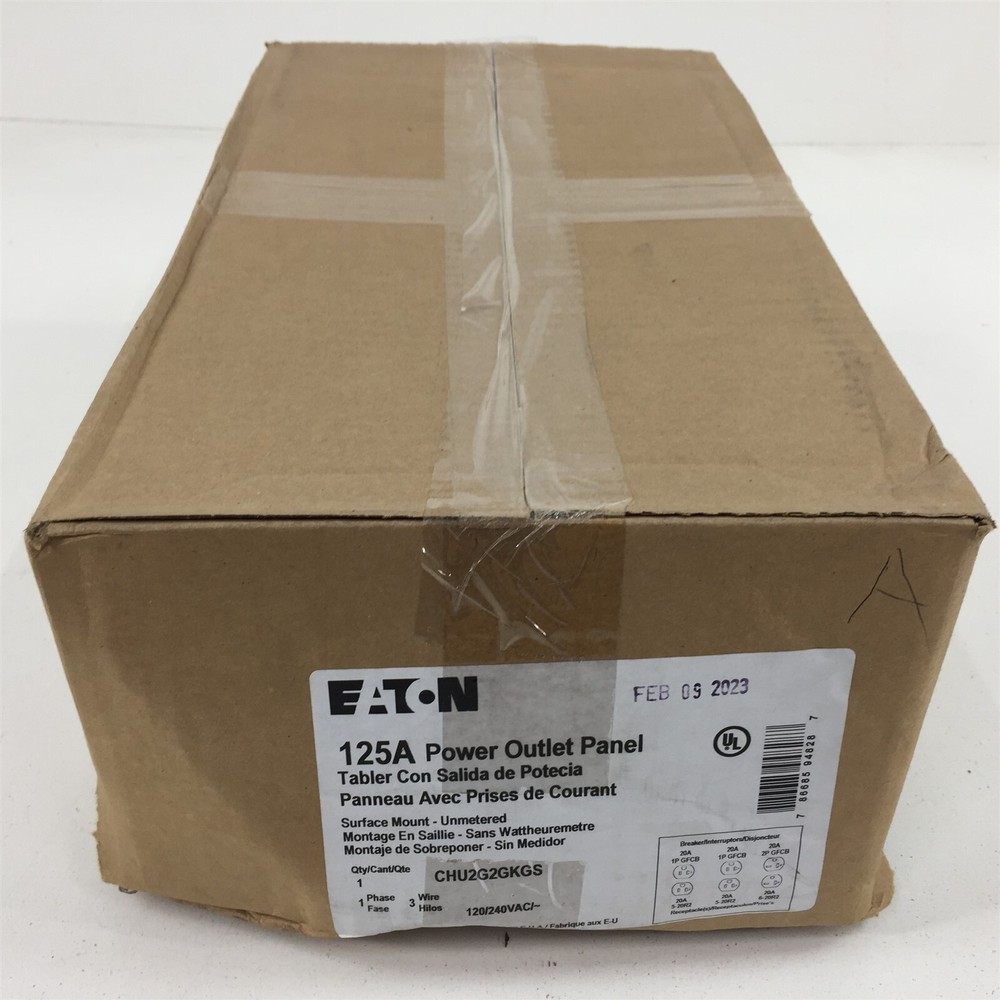 Eaton 125A Power Outlet Panel Surface Mount 1PH 3W Outdoor CHU2G2GKGS