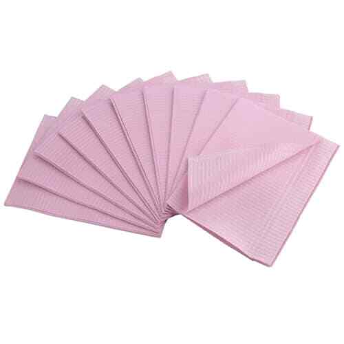 BriteDent 13″ x 18″ Patient Bibs Pink 500/Cs.