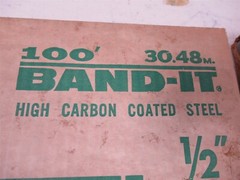 Lot of 2 Boxes of Band-It C304 100′ High Carbon Coated Steel 1/2″ Vintage