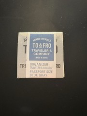 TO&FRO Traveler’s Company/Notebook Traveler’s Organizer/Passport/Blue Gray
