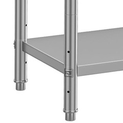 Large Work Table Undershelf 60×24″ Stainless Steel Commercial Kitchen Backsplash
