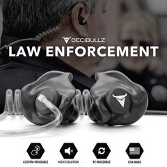 Custom Moldable Isolation Earpiece for Clear Tube, Radio, Surveillance, and Comm
