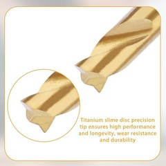 5pcs Spot Weld Drill Bit, 5/16in/8mm High Speed Steel 5/16in, Gold, Silver