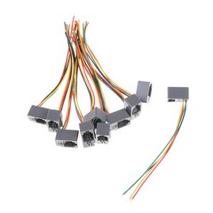 10Pcs 616E 4P4C RJ11 Female Telephone Connector Adapter with 4 Wires NN
