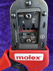 Molex Tool Hand Crimper 638190901A AWG 18-24 USED MADE IN SWEDEN