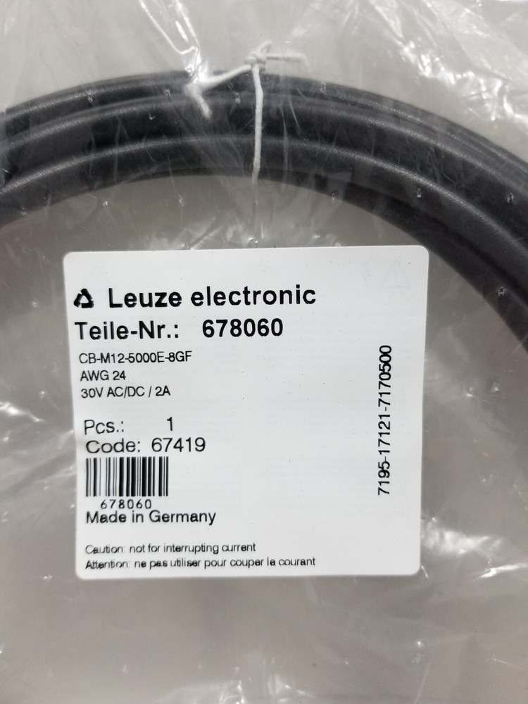 Leuze Electronic cable 678060 new in sealed bag
