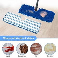 Dlaimi 4 Pack Mop Heads Replacements Compatible For Ocedar Dual-Action Flip Mop