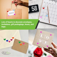 Scrapbooking Sticker Heart 0.5 Inch 13mm Valentines Day Stickers for Decoration