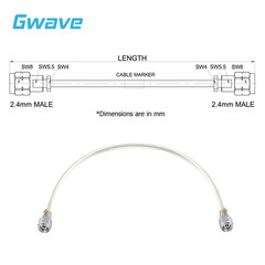 2.4mm Male to 2.4mm Male .086″ Semi-flexible Coax Cable, DC-50GHz