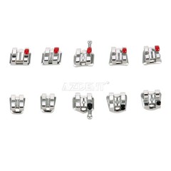10 X Dental Orthodontics Brackets Braces Mini Roth Slot 0.022 Hooks 3 AZDENT