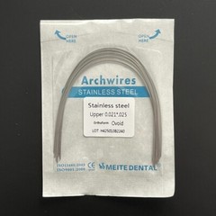 10 Packs Dental Orthodontic Stainless Steel Arch Wires Rectangular Ovoid/Natural