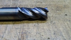 Widia Hanita Varimill 4fl carbide endmill .710″ R.03 REGRIND from 3/4″x4″ AlTiN