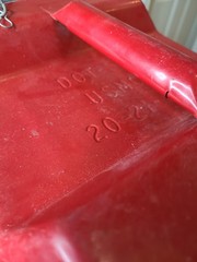 Vintage 1988 Blitz 2.5 Gallon Spare Fuel Tank Gas Can GUC