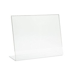 Dazzling Displays 5 Acrylic 11″ x 8-1/2″ Slanted Sign Holders