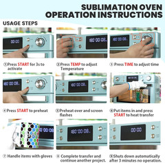 25L Sublimation Oven 110V 1700W with Digital Display for Tumblers & Mugs