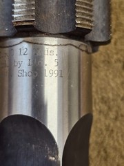 2-1/2″ – 12 2.5 X 12 RH Thread Threading Plug Tap 8 Flute Military Surplus USA